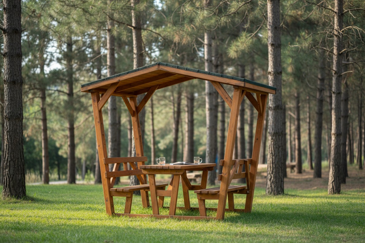Çatılı Piknik Masası · 6 Kişilik