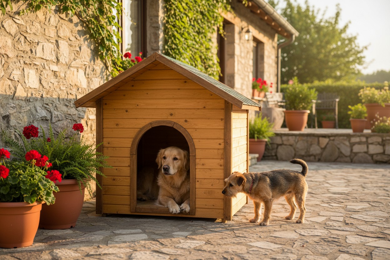 Klasik Seri Geniş Saçaklı Küçük Boy Köpek Kulübesi