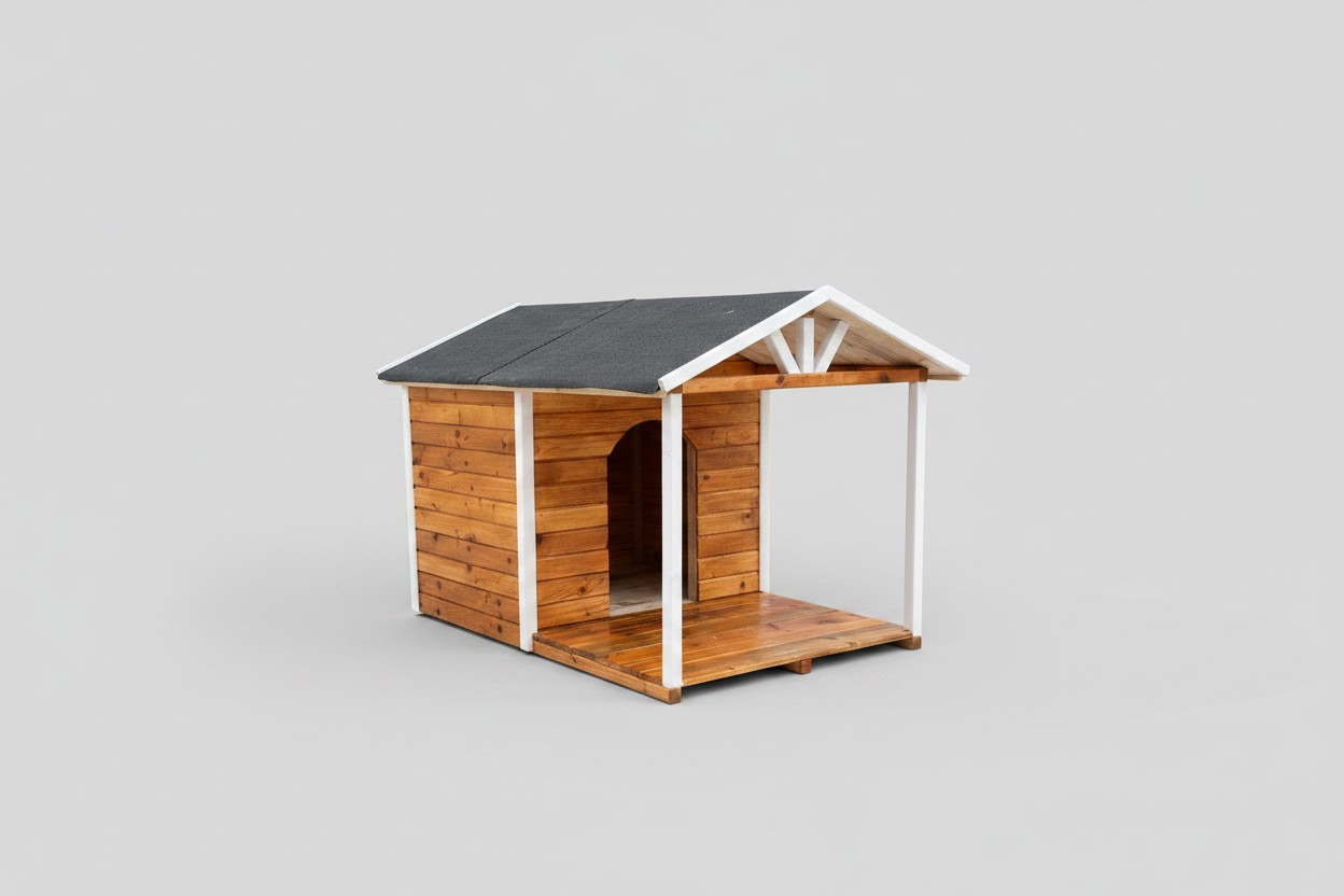 Köpek Kulübesi · Verandalı · 160×115×110 cm — 2