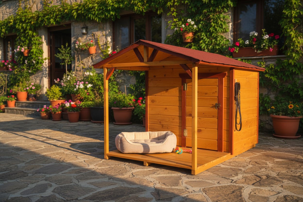 Verandalı Mega Boy Premium Köpek Kulübesi